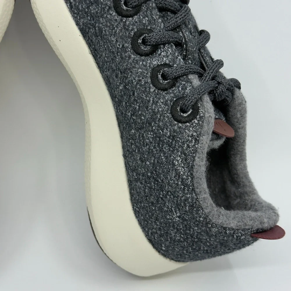 Allbirds Wool Runner Mizzles Womens 8 Gray Grey Off White‎ Running Shoes Lace Up
